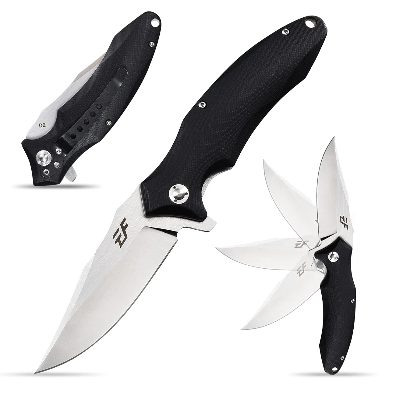 Amazon.com : Eafengrow EF339 Folding Knife D2 Blade and G10 Handle